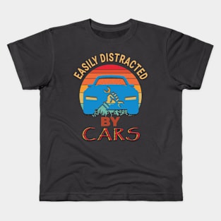 Easily distracted by cars Kids T-Shirt